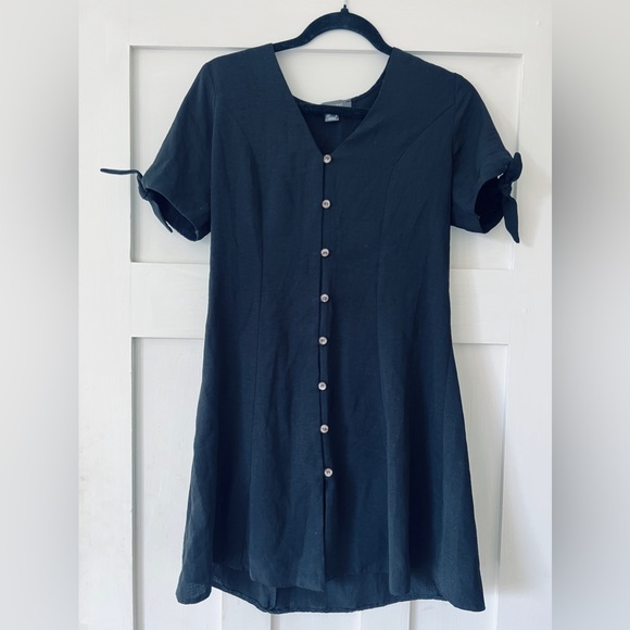 SOLD 90s Gothcore Black Mini Dress - Picture 2 of 2